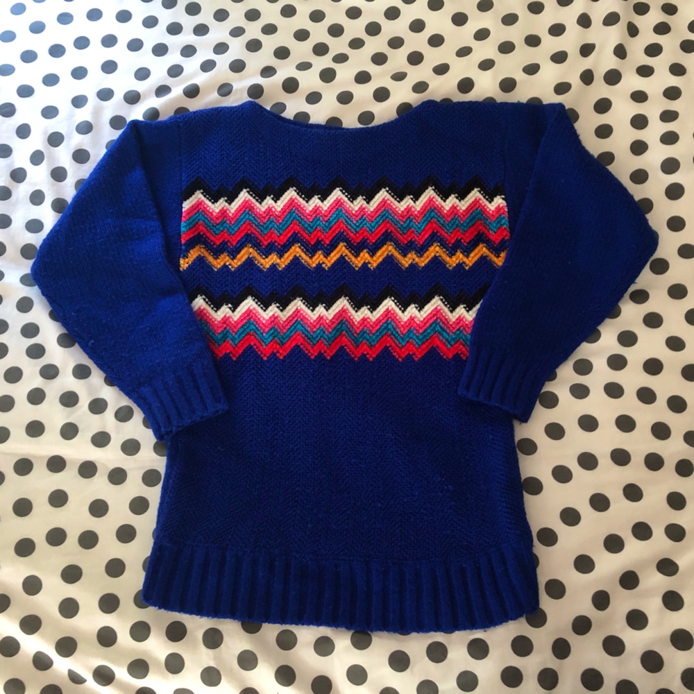 Vintage Diane Von Furstenberg Electric Blue Sweater